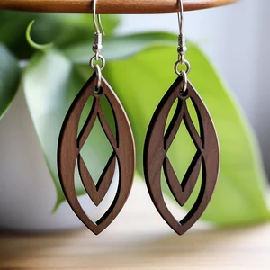 Boucles d'oreilles en bois