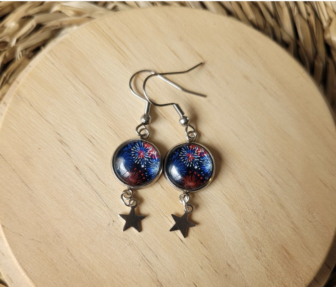 Boucles d'oreilles cabochon