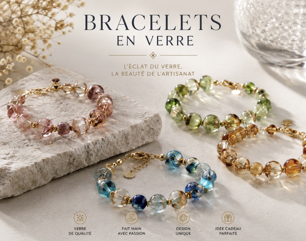 bracelets perles en verre